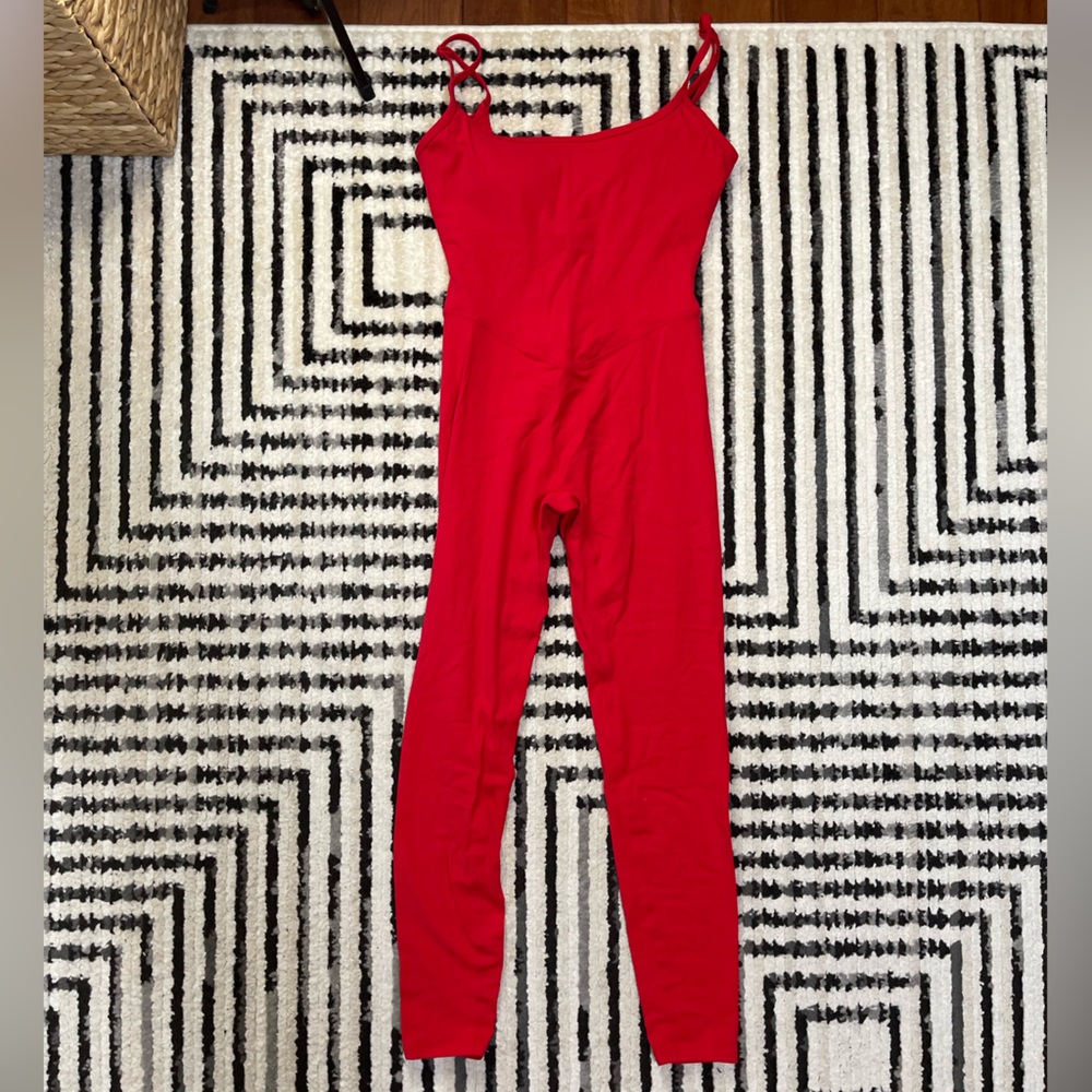 Vitality Cherry Red Jumpsuit Romper